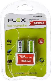 PILHA AA RECARREGAVEL 2900MAH FLEX