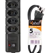FILTRO DE LINHA 5TOMADAS (PADRAO NOVO) KAHEL