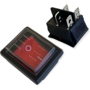 CHAVE KCD4-201 2POSICOES VERMELHA C/ CAPA